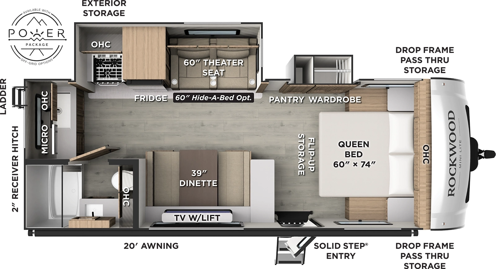 Rockwood Mini Lite 2522FB Floorplan